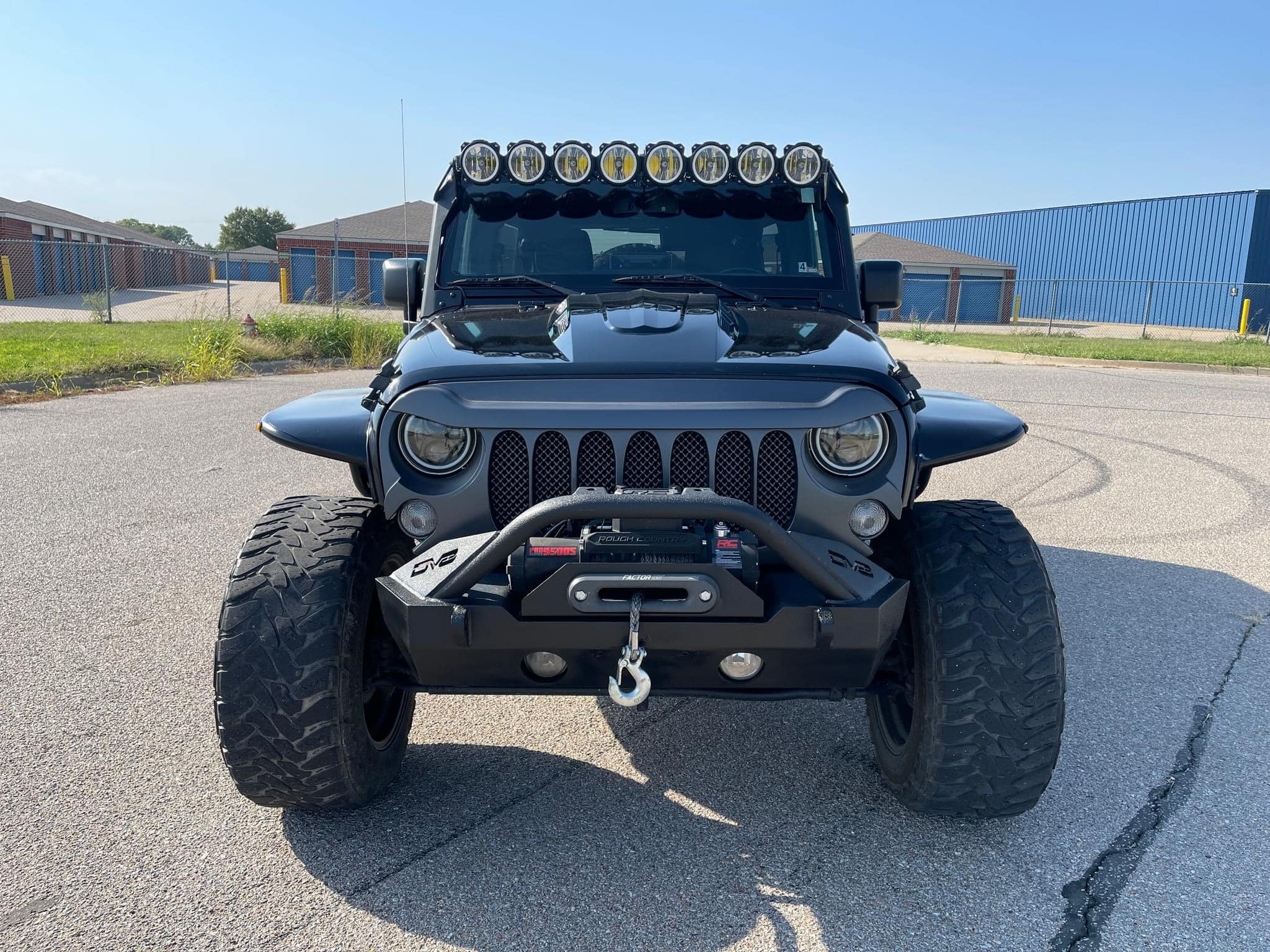 Lifted Jeep Wrangler after detailing