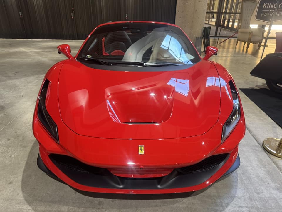 Red Ferrari after detailing