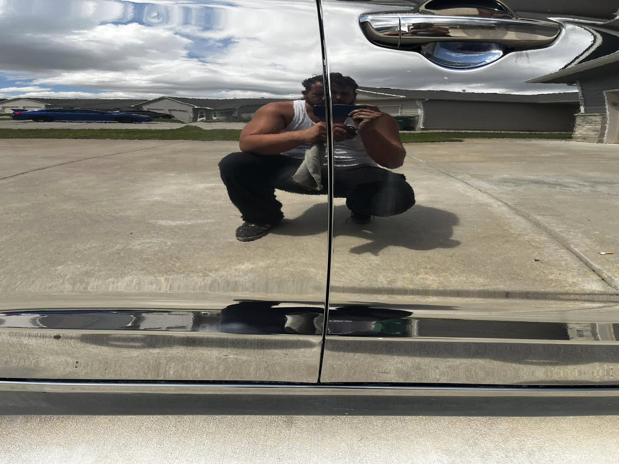 Paint reflection before and after detail comparison