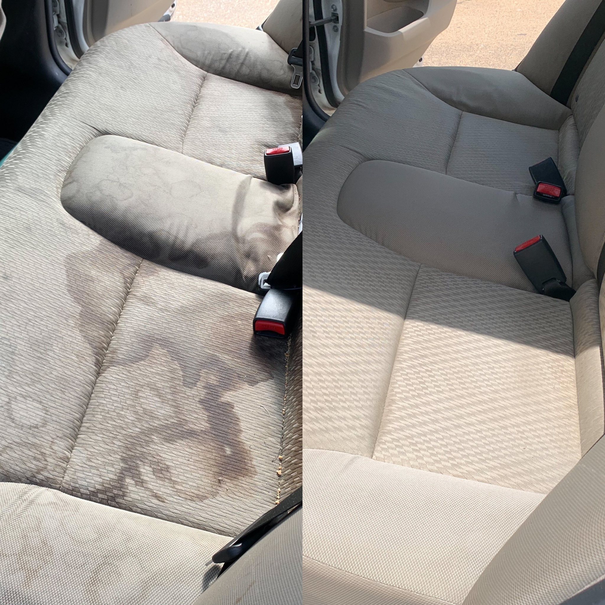 Seat reset before and after cleaning comparison